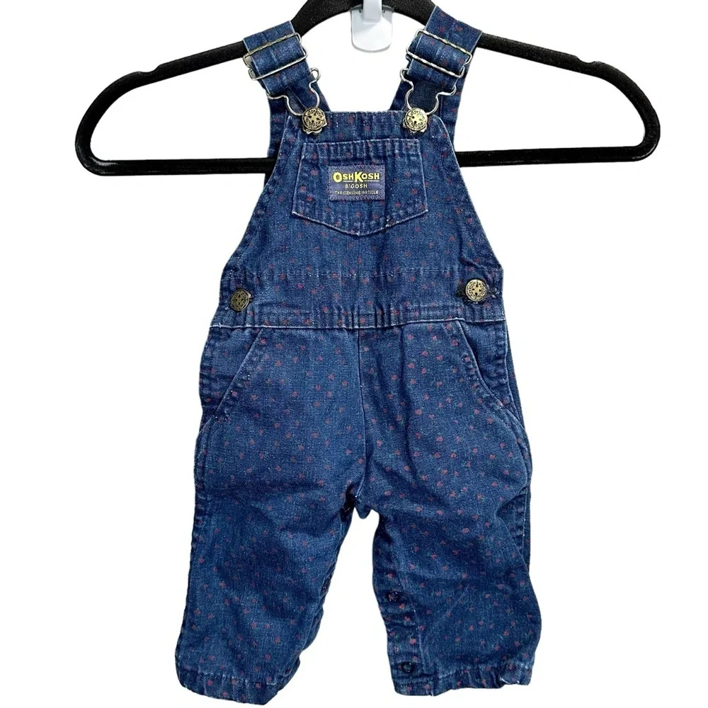 OshKosh B’Gosh Vestback Rose Denim Overalls